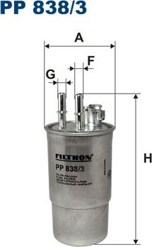 Filtron PP838/3 - Fuel filter www.parts5.com