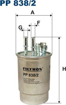 Filtron PP838/2 - Fuel filter www.parts5.com