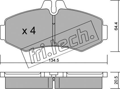 Fri.Tech. 589.0 - Brake Pad Set, disc brake www.parts5.com