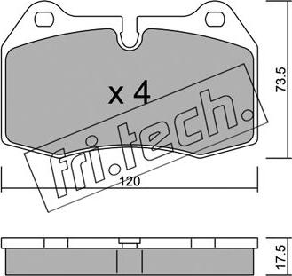 Fri.Tech. 661.0 - Brake Pad Set, disc brake www.parts5.com