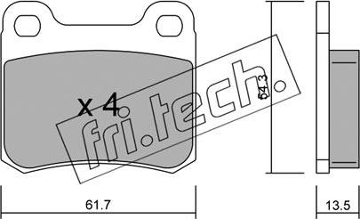 Fri.Tech. 094.0 - Brake Pad Set, disc brake www.parts5.com