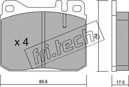 Fri.Tech. 013.1 - Brake Pad Set, disc brake www.parts5.com