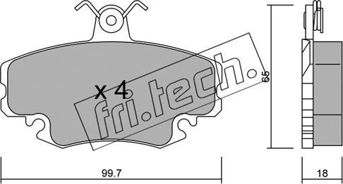 Fri.Tech. 122.0 - Brake Pad Set, disc brake www.parts5.com