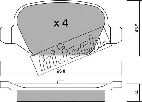 Fri.Tech. 333.0 - Brake Pad Set, disc brake www.parts5.com