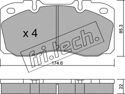 Fri.Tech. 277.0 - Brake Pad Set, disc brake www.parts5.com