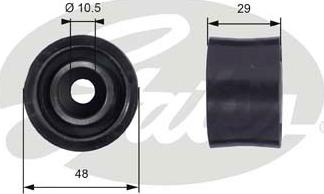 Gates T42033 - Deflection / Guide Pulley, timing belt www.parts5.com