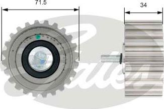 Gates T42183 - Deflection / Guide Pulley, timing belt www.parts5.com