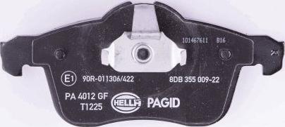 HELLA 8DB 355 009-221 - Brake Pad Set, disc brake www.parts5.com