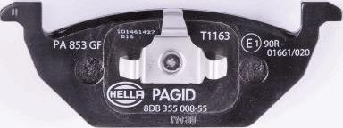 HELLA 8DB 355 008-551 - Brake Pad Set, disc brake www.parts5.com