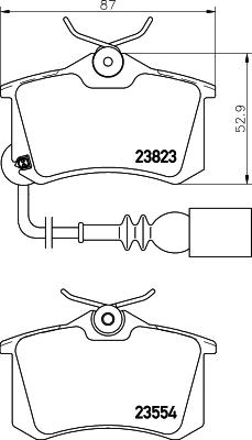HELLA 8DB 355 010-781 - Brake Pad Set, disc brake www.parts5.com