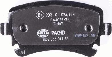 HELLA 8DB 355 011-531 - Brake Pad Set, disc brake www.parts5.com