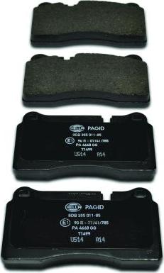 HELLA 8DB 355 011-851 - Brake Pad Set, disc brake www.parts5.com