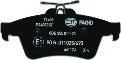 HELLA 8DB 355 011-731 - Brake Pad Set, disc brake www.parts5.com