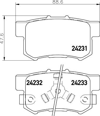 HELLA 8DB 355 012-061 - Brake Pad Set, disc brake www.parts5.com