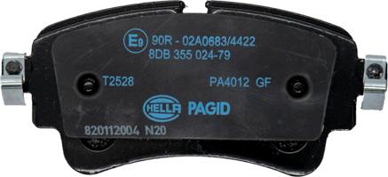 HELLA 8DB 355 024-791 - Brake Pad Set, disc brake www.parts5.com