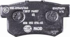 HELLA PAGID 8DB 355 016-451 - Brake Pad Set, disc brake www.parts5.com