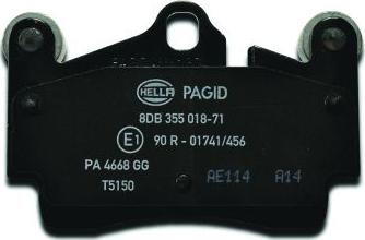 HELLA PAGID 8DB 355 018-711 - Brake Pad Set, disc brake www.parts5.com
