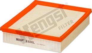 Hengst Filter E686L - Air Filter www.parts5.com
