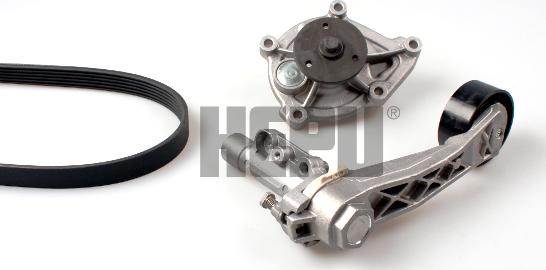 Hepu PK08100 - Water Pump + V-Ribbed Belt Set www.parts5.com