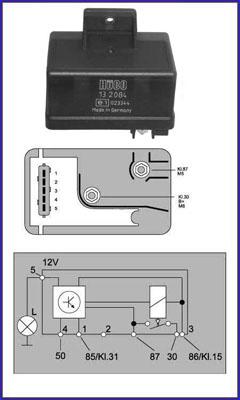 Hitachi 132084 - Relay, glow plug system www.parts5.com