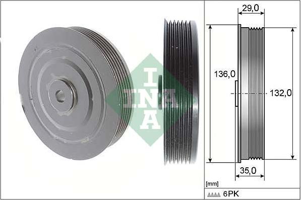 INA 544 0009 10 - Belt Pulley, crankshaft www.parts5.com