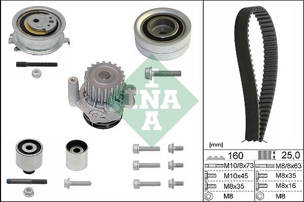 INA 530 0550 32 - Water Pump & Timing Belt Set www.parts5.com