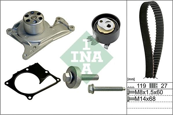 INA 530 0607 30 - Water Pump & Timing Belt Set www.parts5.com