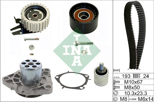 INA 530 0619 30 - Water Pump & Timing Belt Set www.parts5.com