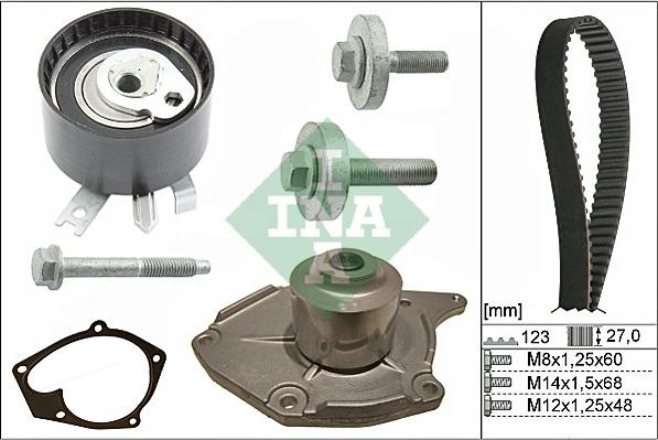 INA 530 0197 31 - Water Pump & Timing Belt Set www.parts5.com