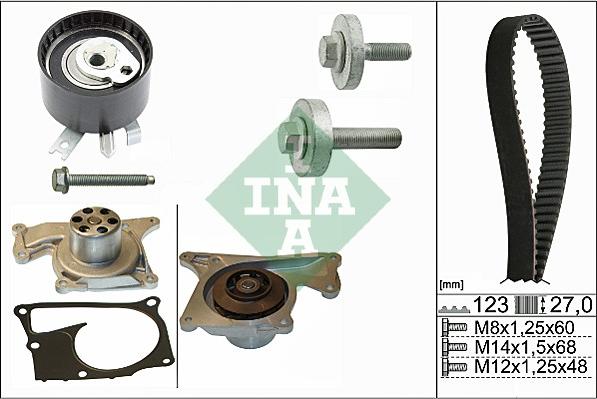 INA 530 0197 32 - Water Pump & Timing Belt Set www.parts5.com