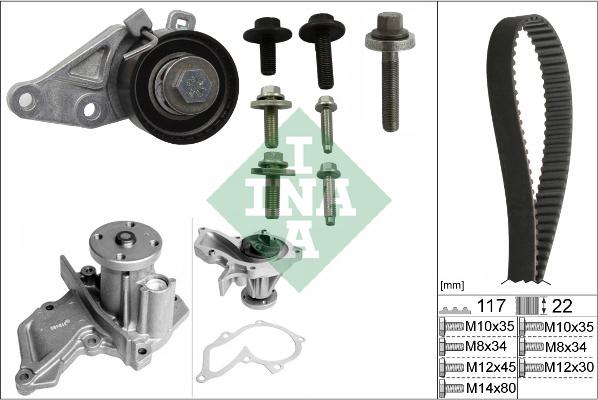 INA 530 0140 30 - Water Pump & Timing Belt Set www.parts5.com