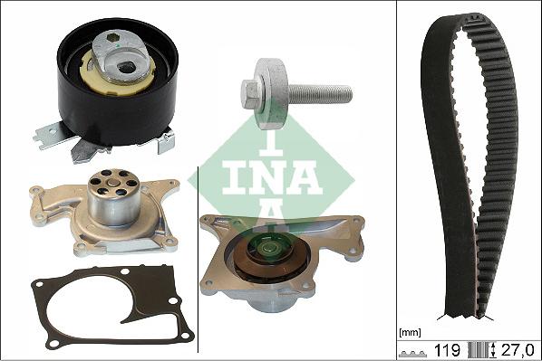 INA 530 0843 30 - Water Pump & Timing Belt Set www.parts5.com