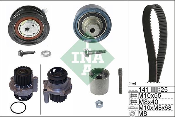INA 530 0361 30 - Water Pump & Timing Belt Set www.parts5.com