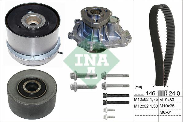 INA 530 0724 30 - Water Pump & Timing Belt Set www.parts5.com
