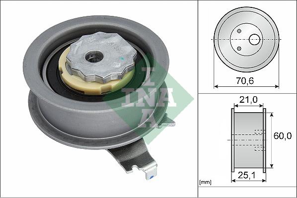 INA 531 0940 10 - Tensioner Pulley, timing belt www.parts5.com