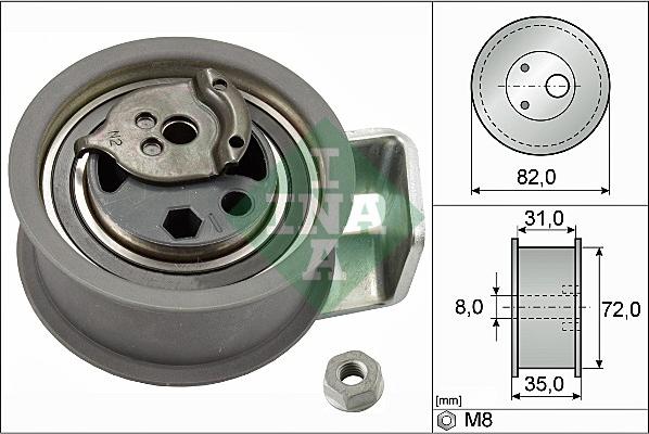 INA 531 0436 20 - Tensioner Pulley, timing belt www.parts5.com