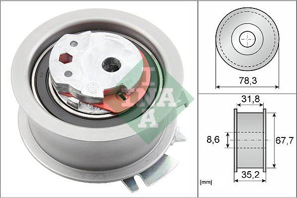 INA 531 0628 30 - Tensioner Pulley, timing belt www.parts5.com