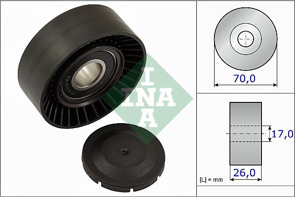 INA 531 0891 10 - Deflection / Guide Pulley, v-ribbed belt www.parts5.com