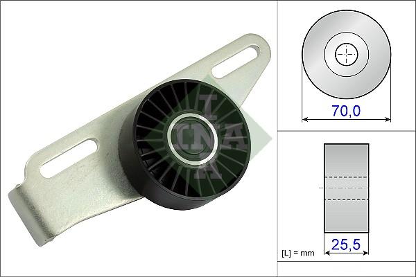 INA 531 0868 10 - Deflection / Guide Pulley, v-ribbed belt www.parts5.com