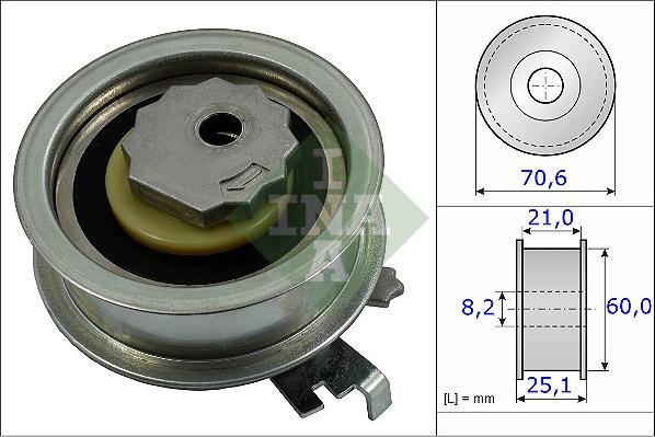 INA 531 0882 10 - Tensioner Pulley, timing belt www.parts5.com