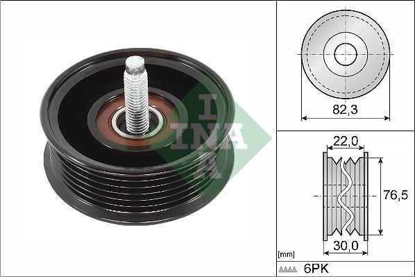 INA 532 0922 10 - Deflection / Guide Pulley, v-ribbed belt www.parts5.com