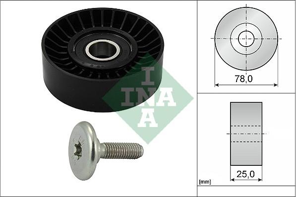 INA 532 0439 10 - Deflection / Guide Pulley, v-ribbed belt www.parts5.com