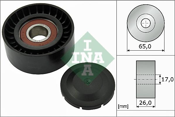 INA 532 0557 10 - Deflection / Guide Pulley, v-ribbed belt www.parts5.com