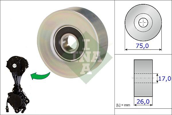 INA 532 0676 10 - Deflection / Guide Pulley, v-ribbed belt www.parts5.com