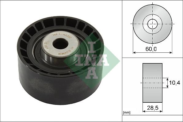 INA 532 0016 10 - Deflection / Guide Pulley, v-ribbed belt www.parts5.com