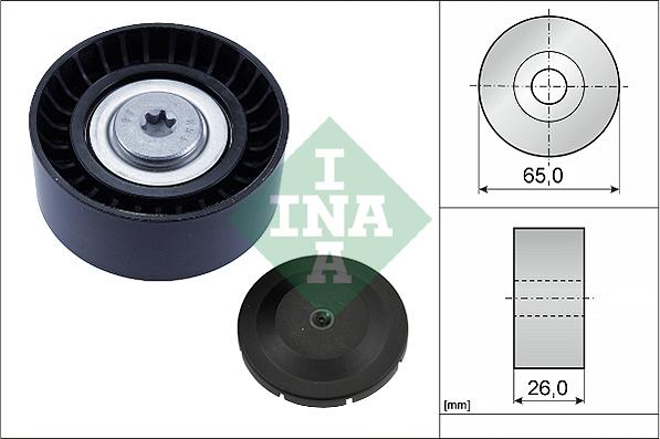 INA 532 0804 10 - Deflection / Guide Pulley, v-ribbed belt www.parts5.com