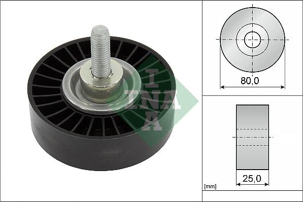 INA 532 0887 10 - Deflection / Guide Pulley, v-ribbed belt www.parts5.com