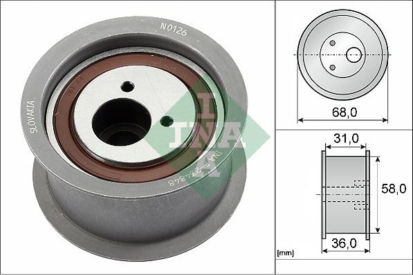 INA 532 0329 10 - Deflection / Guide Pulley, timing belt www.parts5.com