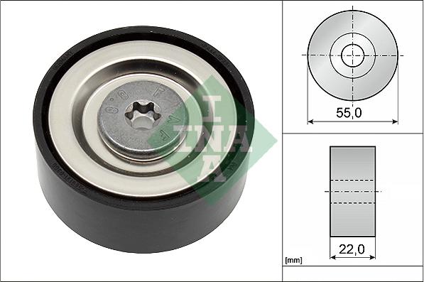 INA 532 0720 10 - Deflection / Guide Pulley, v-ribbed belt www.parts5.com
