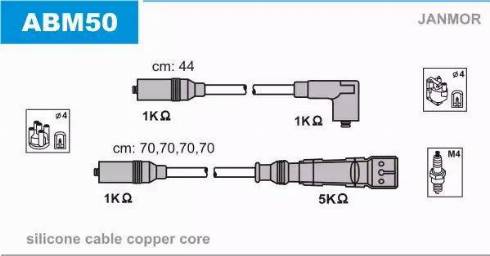 Janmor ABM50 - Juego de cables de encendido www.parts5.com